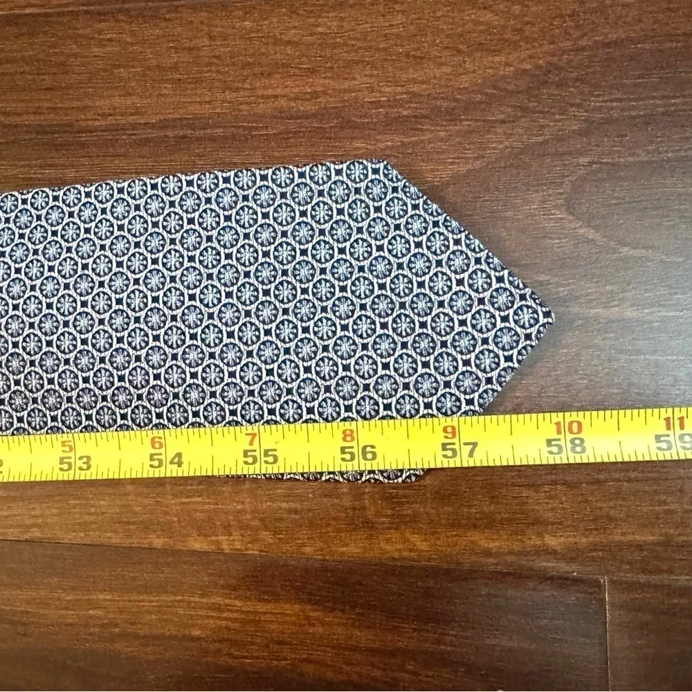 BROOKS BROTHERS Makers and Merchants Blue Silk Geometric Tie